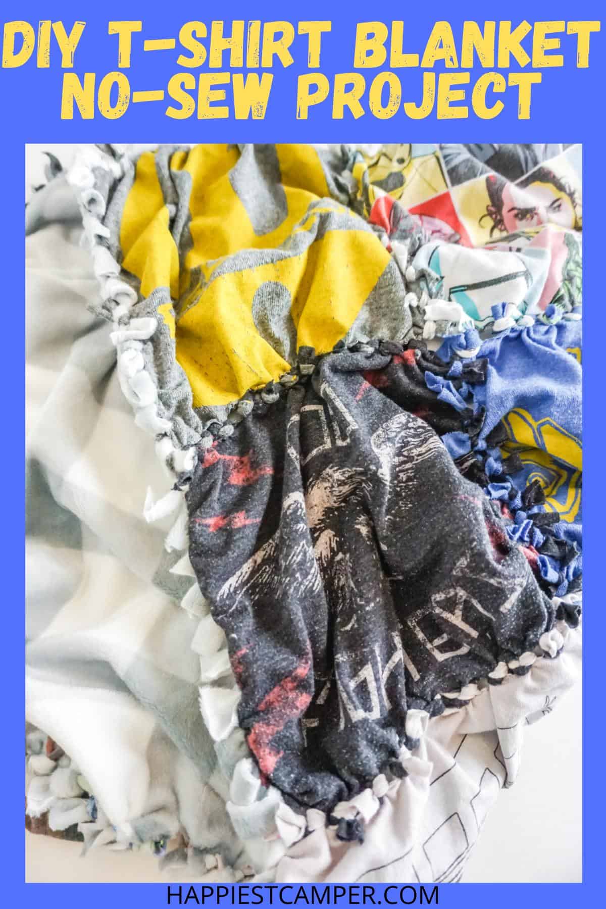 DIY T-shirt κουβέρτα No-Sew Project