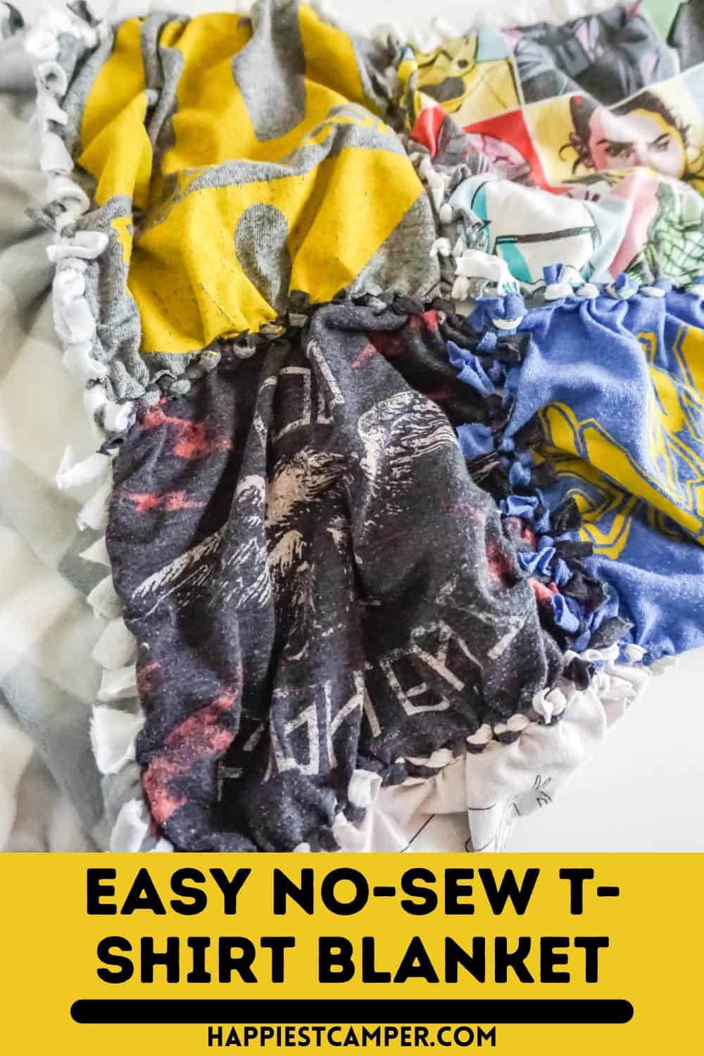 Εύκολη κουβέρτα No-Sew T-shirt